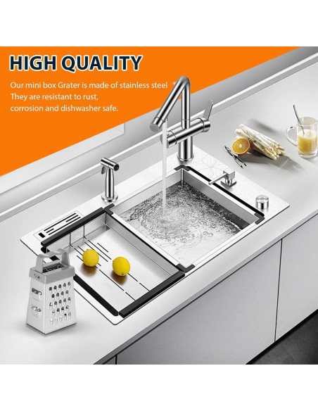 Mini Rallador de Queso ElevateTech 3 Piezas Acero Inoxidable