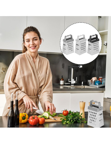 Mini Rallador de Queso ElevateTech 3 Piezas Acero Inoxidable