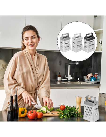 Mini Rallador de Queso ElevateTech 3 Piezas Acero Inoxidable