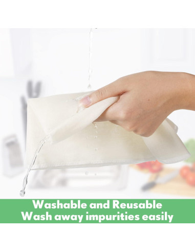 20 Paños de Queso Reutilizables Chumia 50x50 cm Algodón Sin Blanquear
