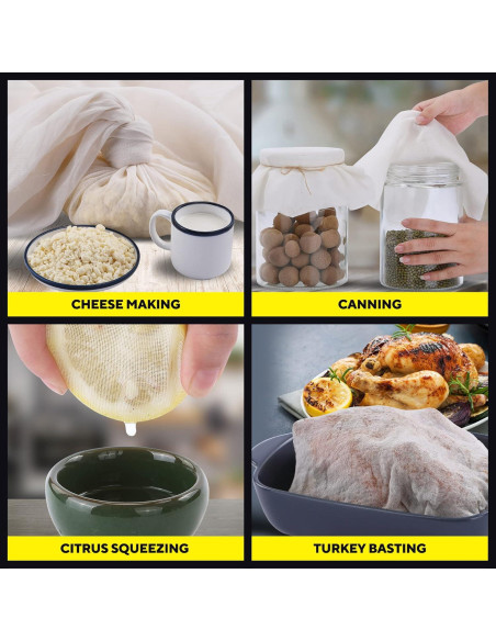 Paño de Queso Sufaniq Grado 90 100% Algodón 0.84 m Reutilizable