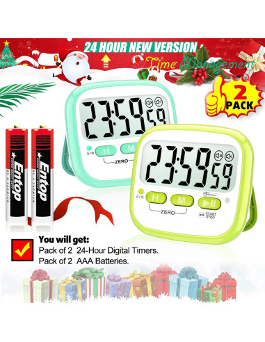 Temporizador Digital Antonki 2 Unidades Magnético 24 Horas