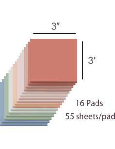 Notas Adhesivas Kozerite 3x3" Vintage 16 Paquete Reciclables 2