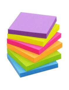 Notas Adhesivas Winner Aura 7.62x7.62 cm Colores Brillantes 600 Hojas