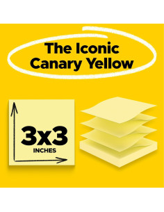 Notas Adhesivas Super Sticky Post-it Amarillo 7.6x7.6 cm 12 Blocs 2