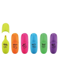 Marcadores Fluorescentes enlegend 6 Colores Neón Punta Chisel