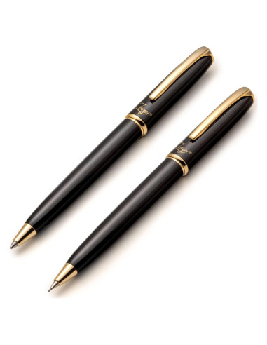 Conjunto de Pluma y Lápiz ZenZoi - Metal, 0.7mm, Negro