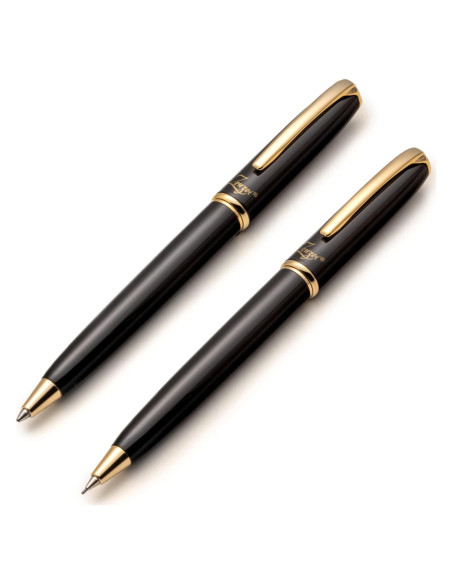 Conjunto de Pluma y Lápiz ZenZoi - Metal, 0.7mm, Negro