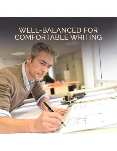 Conjunto de Pluma y Lápiz ZenZoi - Metal, 0.7mm, Negro