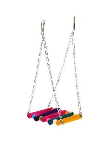 Columpios para Aves Vktech 5pcs Madera Colorido Periquitos