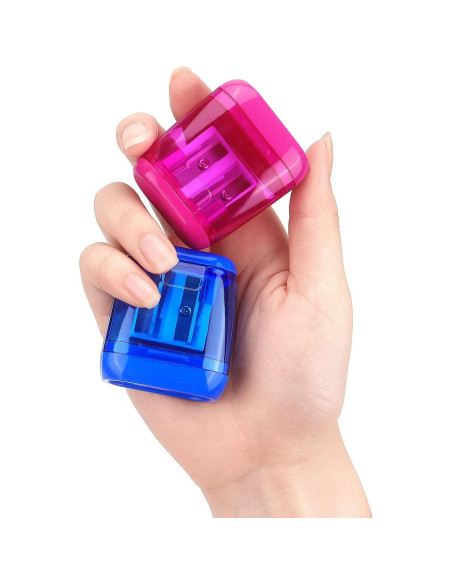 Paquete de 4 Sacapuntas Doble Agujero Hutou - Colores Variados