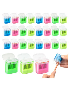 24 Sacapuntas Manuales JEFURE Doble Agujero Multicolor