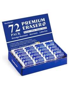 Borradores Shuttle Art 72 Piezas Blancos para Aula y Oficina