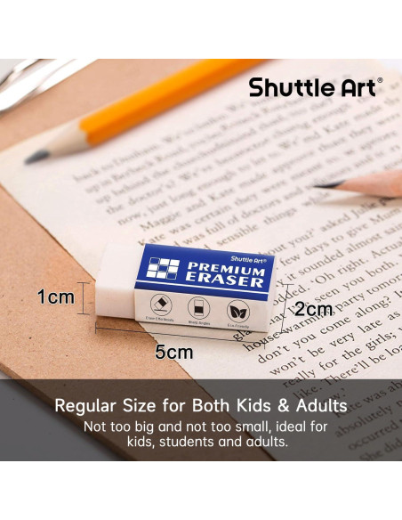 Borradores Shuttle Art 72 Piezas Blancos para Aula y Oficina