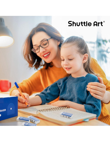 Borradores Shuttle Art 72 Piezas Blancos para Aula y Oficina