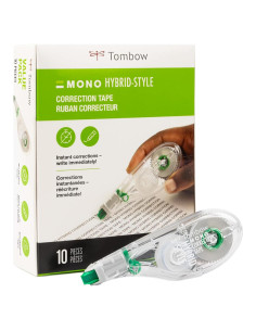 Cinta Correctora Híbrida Tombow 68721, Paquete de 10 Unidades