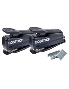 Grapadora Mini Nano Bostitch, Negro, Paquete de 2 Unidades