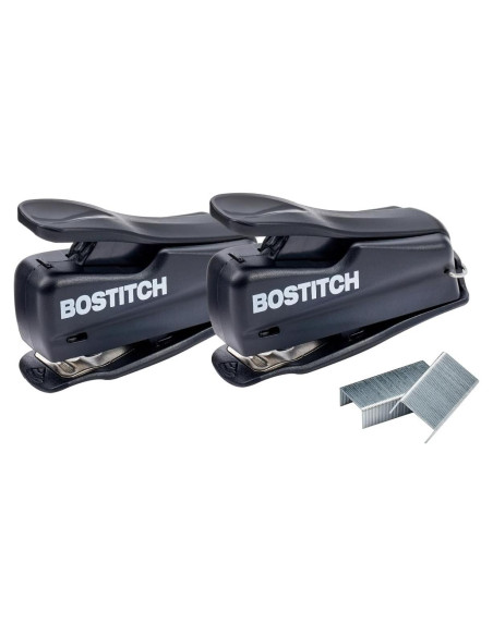 Grapadora Mini Nano Bostitch, Negro, Paquete de 2 Unidades