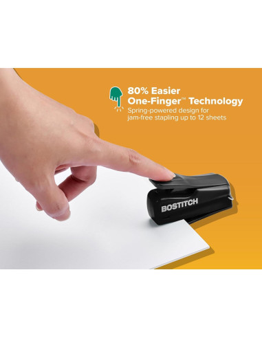 Grapadora Mini Nano Bostitch, Negro, Paquete de 2 Unidades