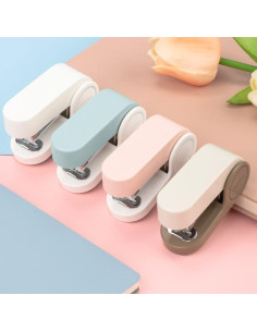 Grapadora Mini Urradia Blanca para 20 Hojas con 830 Grapas 2