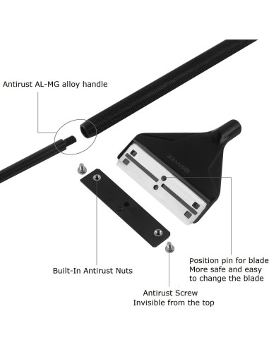 Limpiador de Acuario QANVEE 66 cm con 10 Cuchillas Inoxidable