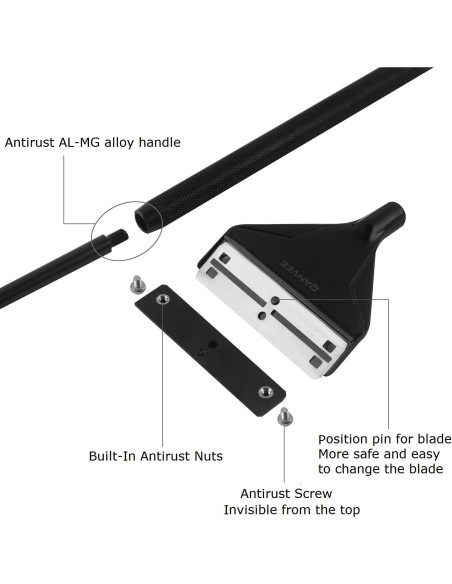 Limpiador de Acuario QANVEE 66 cm con 10 Cuchillas Inoxidable
