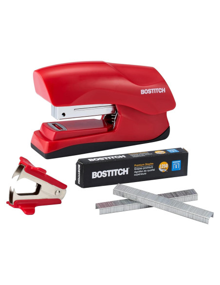 Grapadora Bostitch Roja Pesada 40 Hojas + 1250 Grapas
