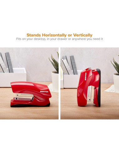 Grapadora Bostitch Roja Pesada 40 Hojas + 1250 Grapas