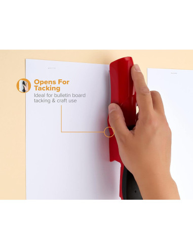 Grapadora Bostitch Roja Pesada 40 Hojas + 1250 Grapas