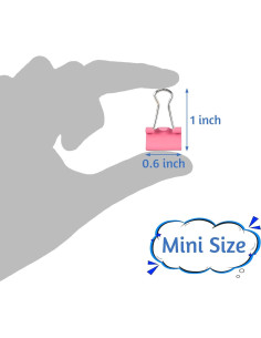 120 Mini Clips de Carpeta OWLKELA 15mm Multicolor Resistente 2