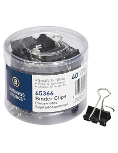 Clip de carpeta pequeño Business Source 65366 - Acero Zinc