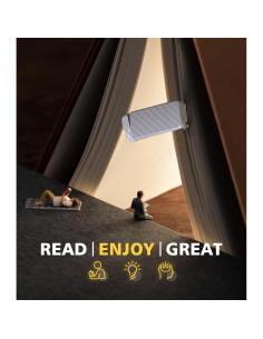 Luz de lectura recargable OPAUL LED con clip 5 niveles brillo 2