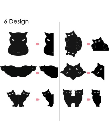 Marcadores Magnéticos Yasest - 6 Piezas de Gato Lindo