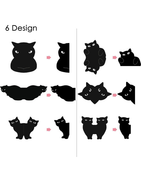 Marcadores Magnéticos Yasest - 6 Piezas de Gato Lindo