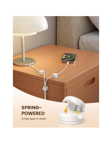 6 Pack Organizador de Cables Lamicall Clips Rotativos 360