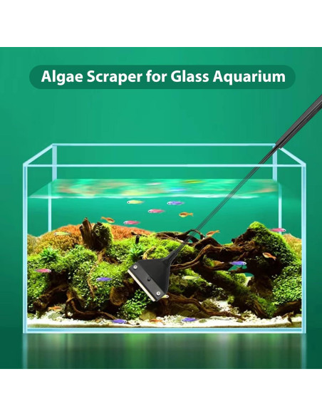 Rascador de Algas para Acuario Vimvins con 10 Cuchillas Reemplazables