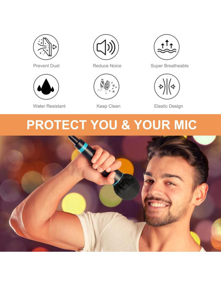 200 Cubiertas Desechables para Micrófono Erayco - Negro