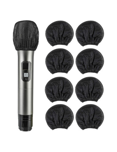 200 Cubiertas Desechables para Micrófono Mano Tela No Tejida