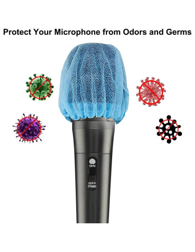 200 Cubiertas Desechables para Micrófono Tela No Tejida Multicolor