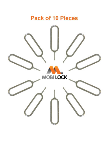 10 Piezas Herramienta Extracción SIM Mobi Lock - Compatible iPhone, Android