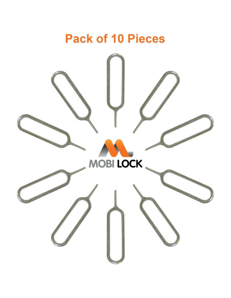 10 Piezas Herramienta Extracción SIM Mobi Lock - Compatible iPhone, Android