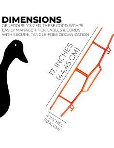 Organizador de Cuerda de Plástico Black Duck - 4 Envolturas Naranjas 44.5 cm 2