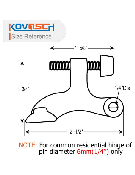 Parada de Puerta KOVOSCH 2 Paquete Niquel Satinado Ajustable Parada de Puerta KOVOSCH 2 Paquete Niquel Satinado Ajustable