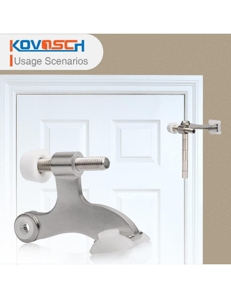 Parada de Puerta KOVOSCH 2 Paquete Niquel Satinado Ajustable Parada de Puerta KOVOSCH 2 Paquete Niquel Satinado Ajustable