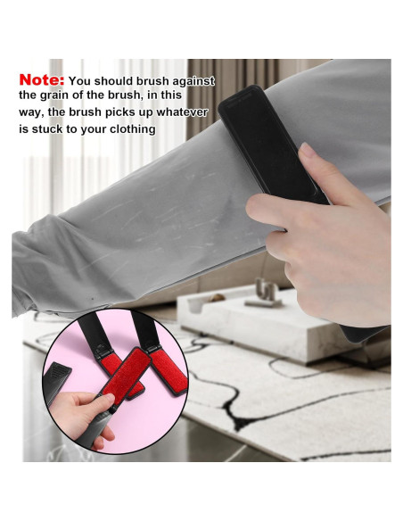 6 Cepillos de Pelusa Reutilizables Classicseali Portátiles Negros