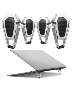 Soporte de Teclado Plegable Konohan de Aluminio 4 Piezas Plata