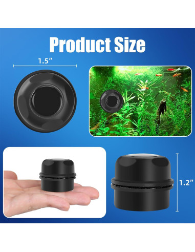 Cepillo Magnético AQUANEAT para Acuario 3.81cm Vidrio