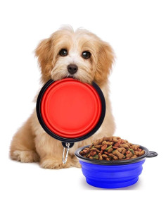 Cuencos Plegables para Mascotas SunGrow - 2 Unidades, Silicona 2