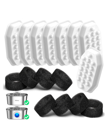 Filtros y Esponjas de Reemplazo Rellaty para Fuente de Agua 3.2L