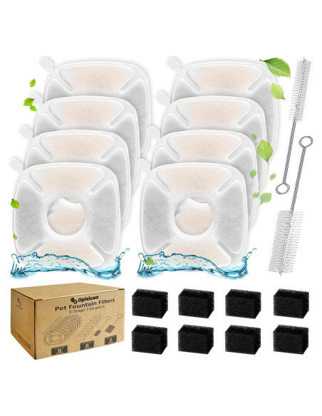 18 Filtros y Esponjas para Fuente de Gatos OPISICEN 2.8L 2L 4L
